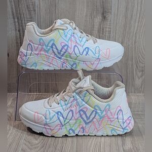 Girls' Skechers Sneakers JGoldcrown: Uno Lite "Spread the Love" Size 3